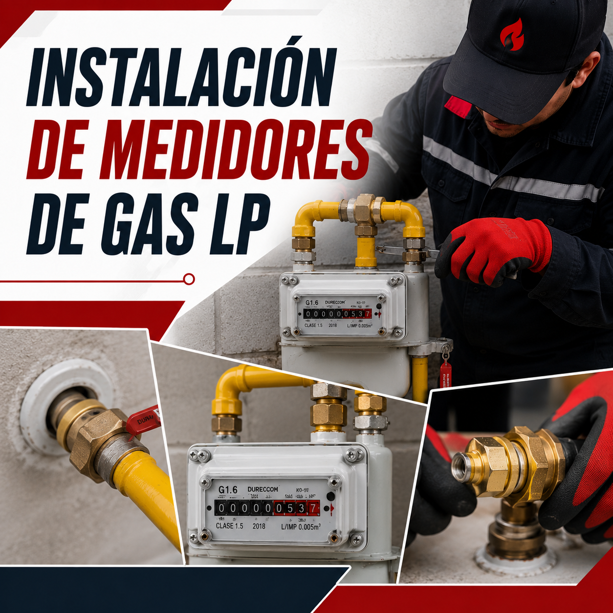 Instalación de Medidor de GAS LP